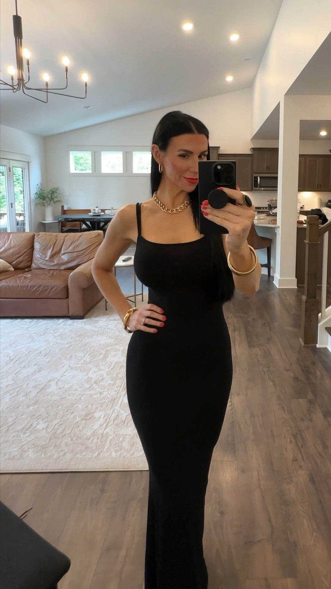 Skims Soft Lounge Long Slip Dress (in a medium) This dress runs small & fitted…. and will accentuate your curves in all the ways! Black always a classic. I love that I can style this casual or elevated✨ packs nicely

#LTKActive #LTKTravel #LTKCyberWeek