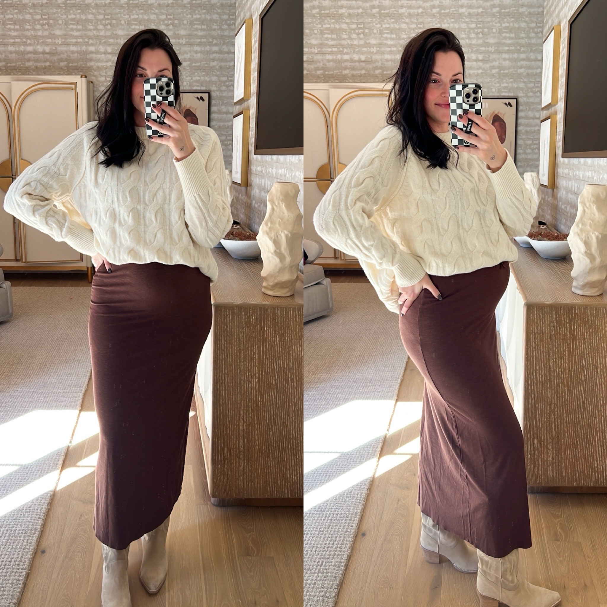 This outfit would be so cute for Thanksgiving or fall family photos! Wearing a medium in top and skirt 

@Aerie #AerieREAL #AeriePartner

#LTKStyleTip #LTKFindsUnder50 #LTKFamily
