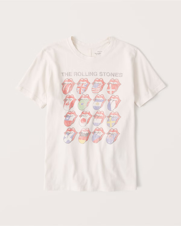 90s Rolling Stones Relaxed Band Tee | Abercrombie & Fitch (US)