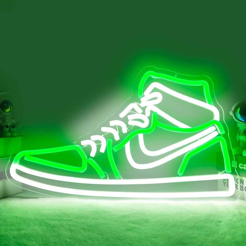 Sneaker Neon Sign Sports Shoe Neon Signs for Wall Dimmable LED Boys Neon Lights for Bedroom Man C... | Amazon (US)