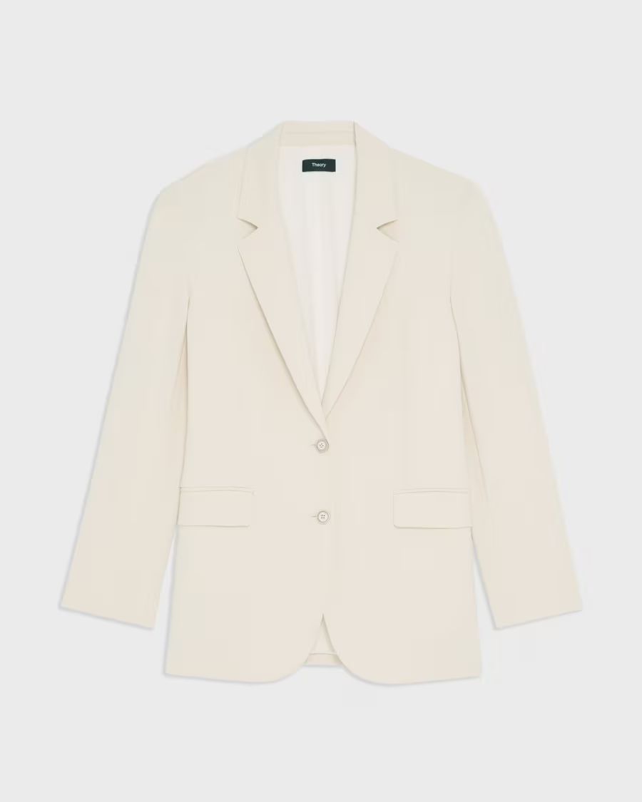 Tailored Slim Blazer in Admiral Crepe | Theory