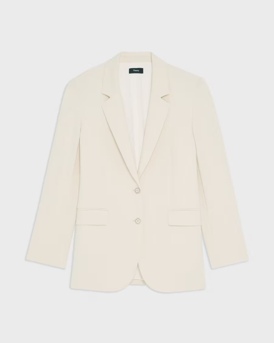 Tailored Slim Blazer in Admiral Crepe | Theory