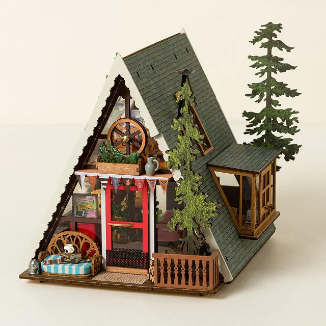 Cozy A-Frame Cabin DIY Building Kit | UncommonGoods