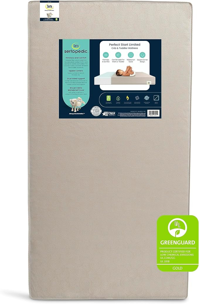Serta Perfect Start Limited Dual Sided Baby Crib Mattress and Toddler Mattress, Breathable Fiber ... | Amazon (US)