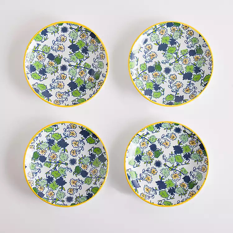 New! Floral Hand Painted Appetizer Plates, Set of 4 | Kirkland's Home