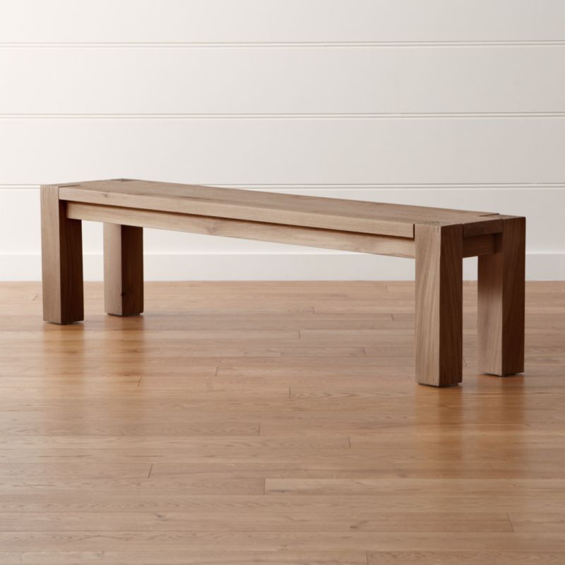 Big Sur Smoke 71.5" Bench | Crate & Barrel