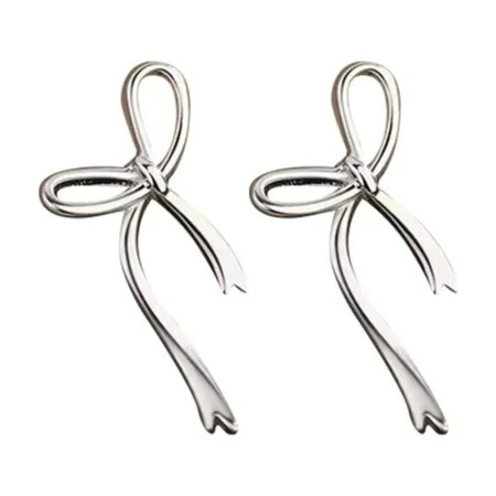 Earrings for Women 925 Sterling Silver Women s Bow Earrings Bow Hanging Earrings Hoop Earrings Jewelry Mothers Day Graduation Gifts | Walmart (US)