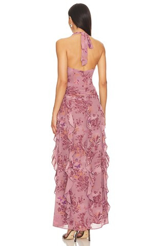 Divya Maxi Dress in Mauve Floral | Revolve Clothing (Global)