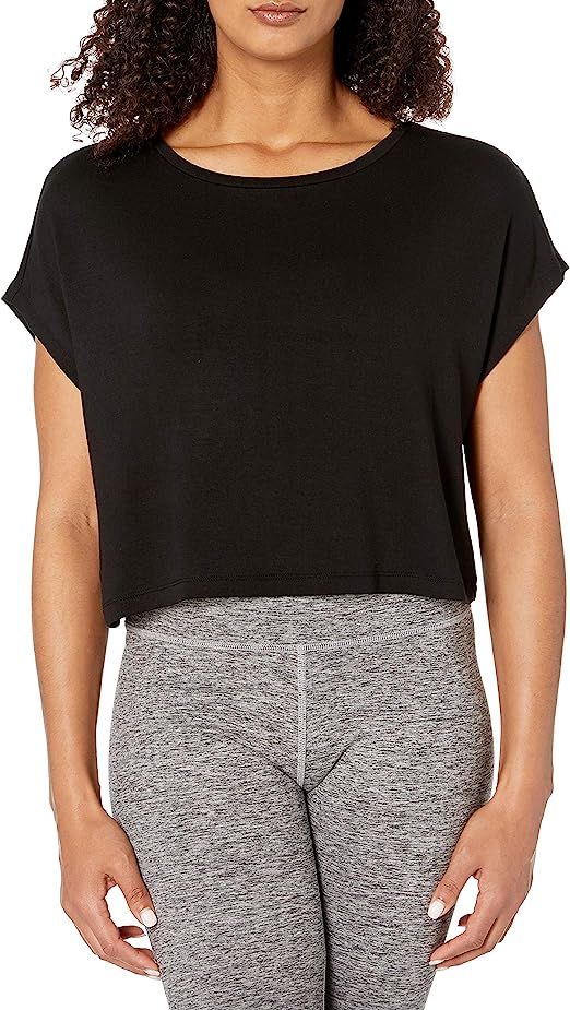 Amazon Brand - Core 10 Women's Soft French Terry Cropped Sleeveless Yoga Sweatshirt | Amazon (US)