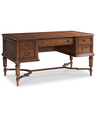 Furniture Clinton Hill Cherry Home Office Writing Desk - Macy's | Macy's