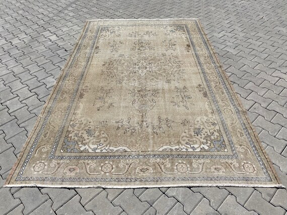 Salon Rug Turkish Rug Faded Rug 6x9.6 Ft Oriental Rug | Etsy | Etsy (US)