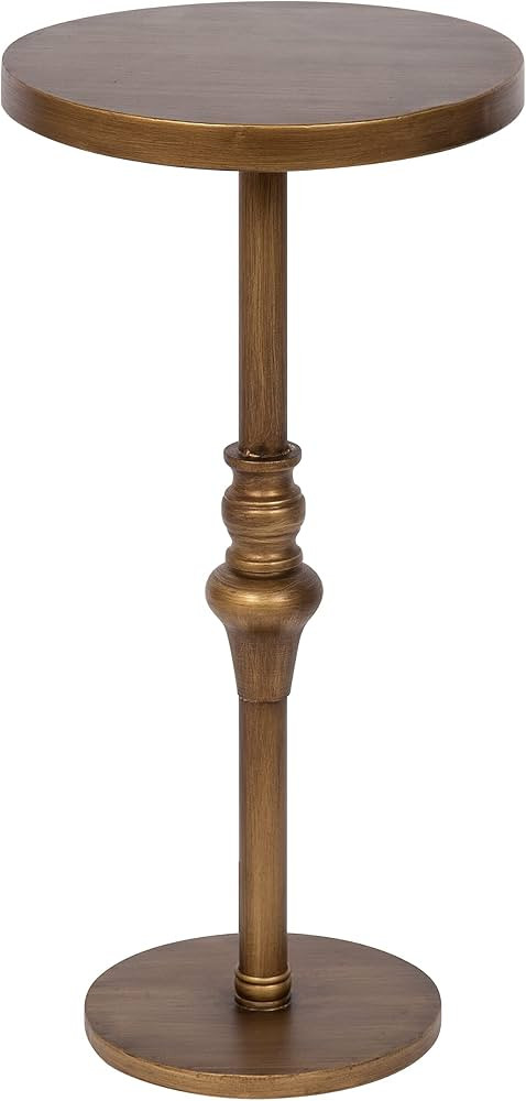 Kate and Laurel Stratton Pedestal Table, 13x13x26, Gold | Amazon (US)