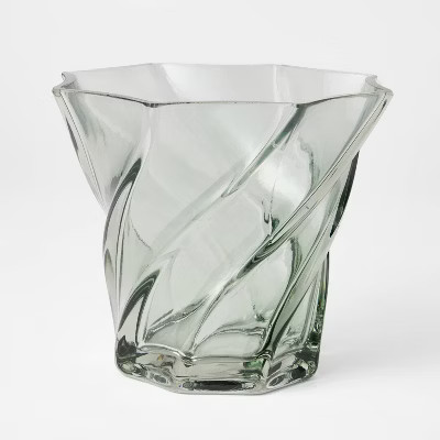 Swirl Glass Vase Wide Rim - Threshold™ designed with Studio McGee | Target