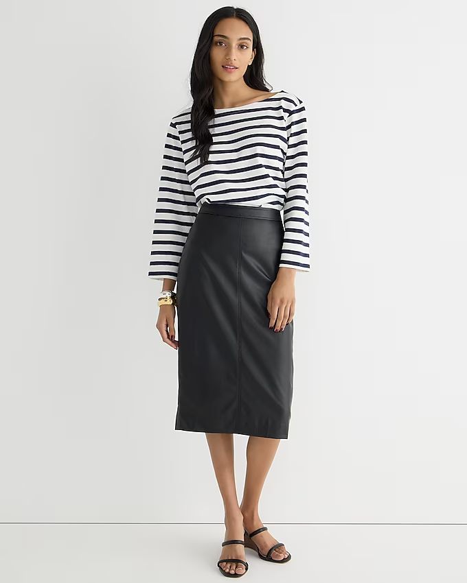 No. 3 Pencil skirt in faux leather | J.Crew US