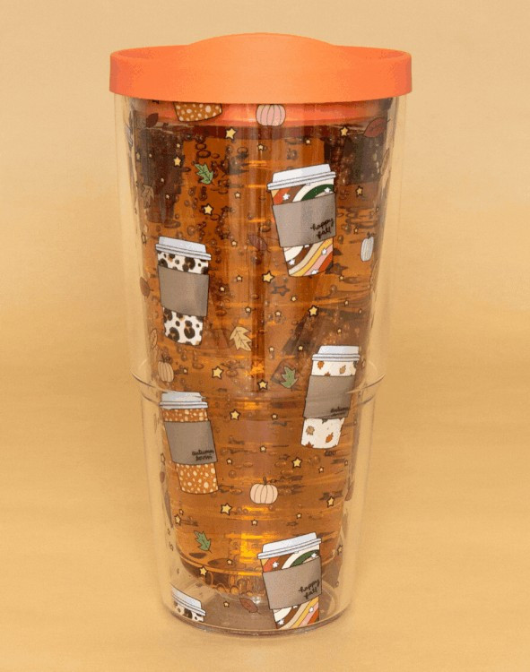 Fall Coffee Cups Clear Tervis Tumbler | Callie Danielle