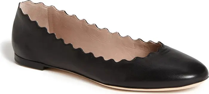 Lauren Scalloped Ballet Flat (Women) | Nordstrom