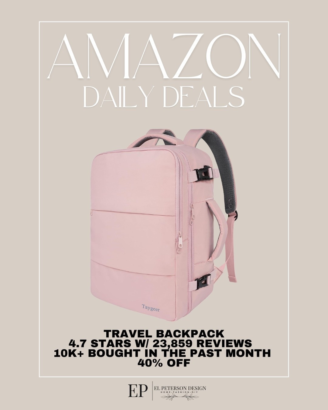 Amazon Daily Deals
Backpack 

#LTKSaleAlert