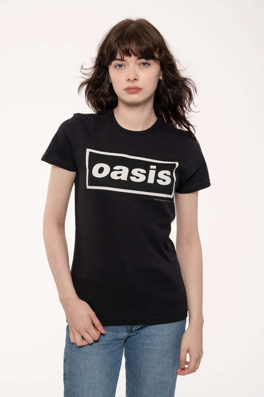 T-Shirts | Decca Band Logo Skinny Fit T Shirt | Oasis | Debenhams UK