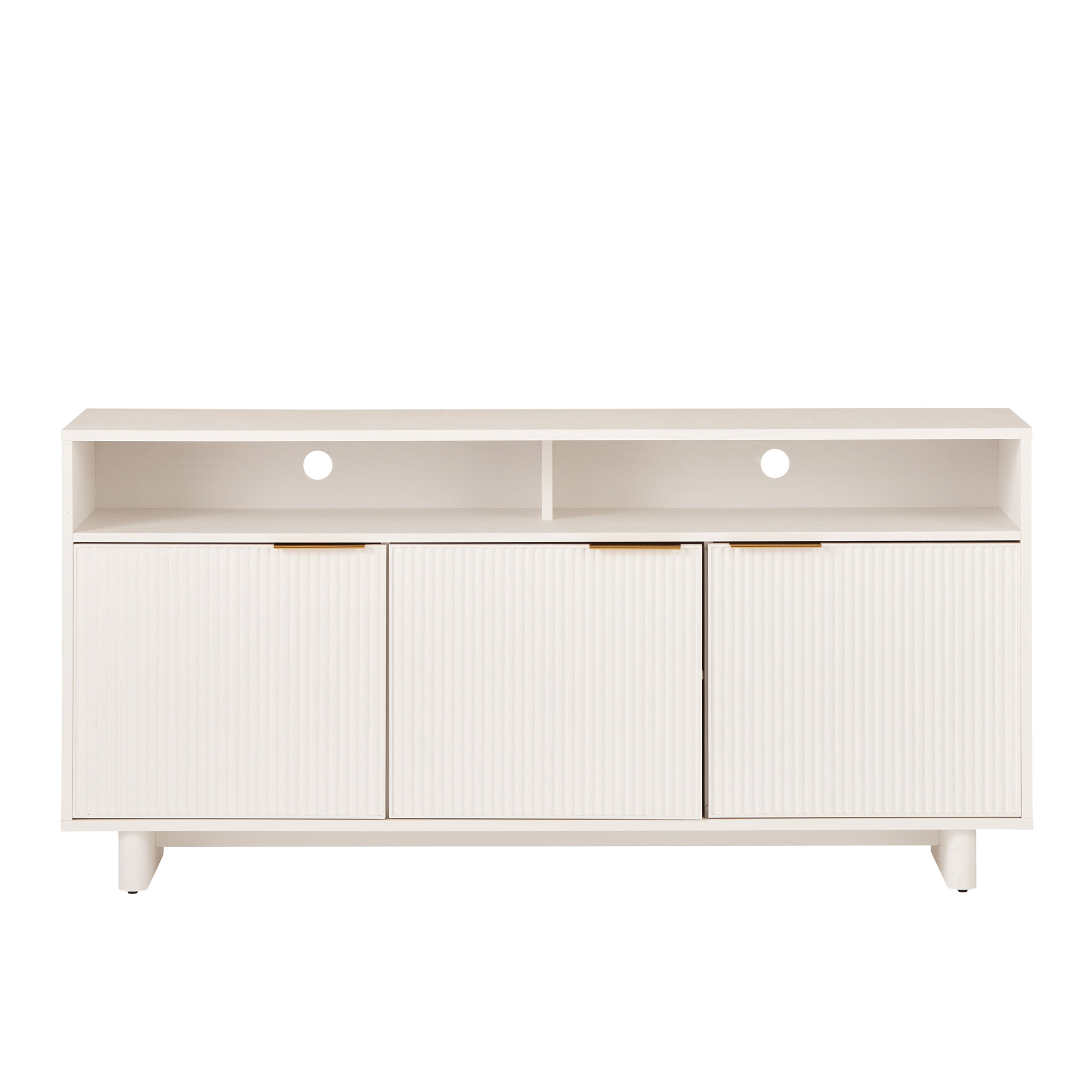 Better Homes & Gardens Lillian Fluted TV Stand for TVs up to 70",  White Finish | Walmart (US)
