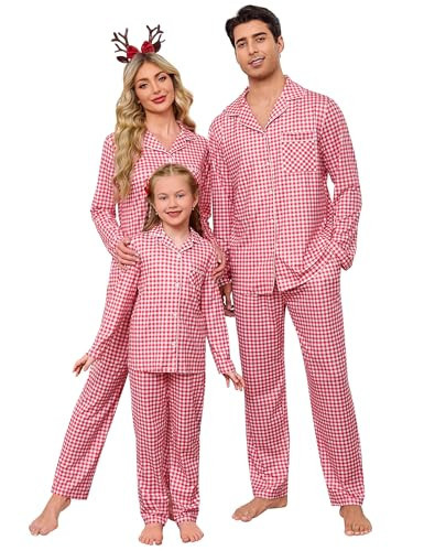 iClosam Family Christmas Pajamas Plus Size Matching Sets Holiday Christmas Pjs for Womens Sleepwear | Amazon (US)