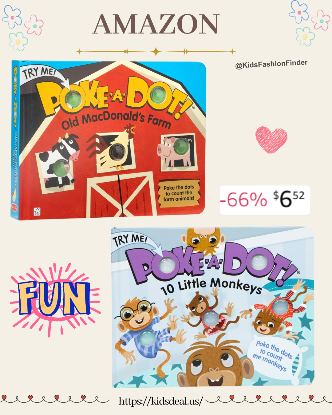 So satisfying & fun! 👉🫧

Melissa & Doug Poke-a-Dot Book 📖✨
Pop the dots and hear the “POP!” sound 🎉

Press front or back = different sounds 🔄
Reusable bubble design — kids can’t stop popping! 😍

Perfect for little hands & endless fun 💛

#melissaanddoug #pokeadot #sensoryplay #toddlerfun #preschoolactivities #learningthroughplay #momfinds 

 

#LTKmomlife #LTKstorytime #LTKBaby