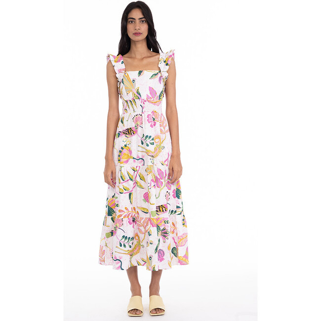 Women's Harriet Muse Spring Floral Dress, White | Maisonette