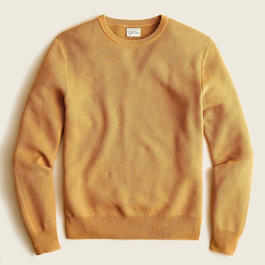 Cotton-silk pique sweater | J.Crew US