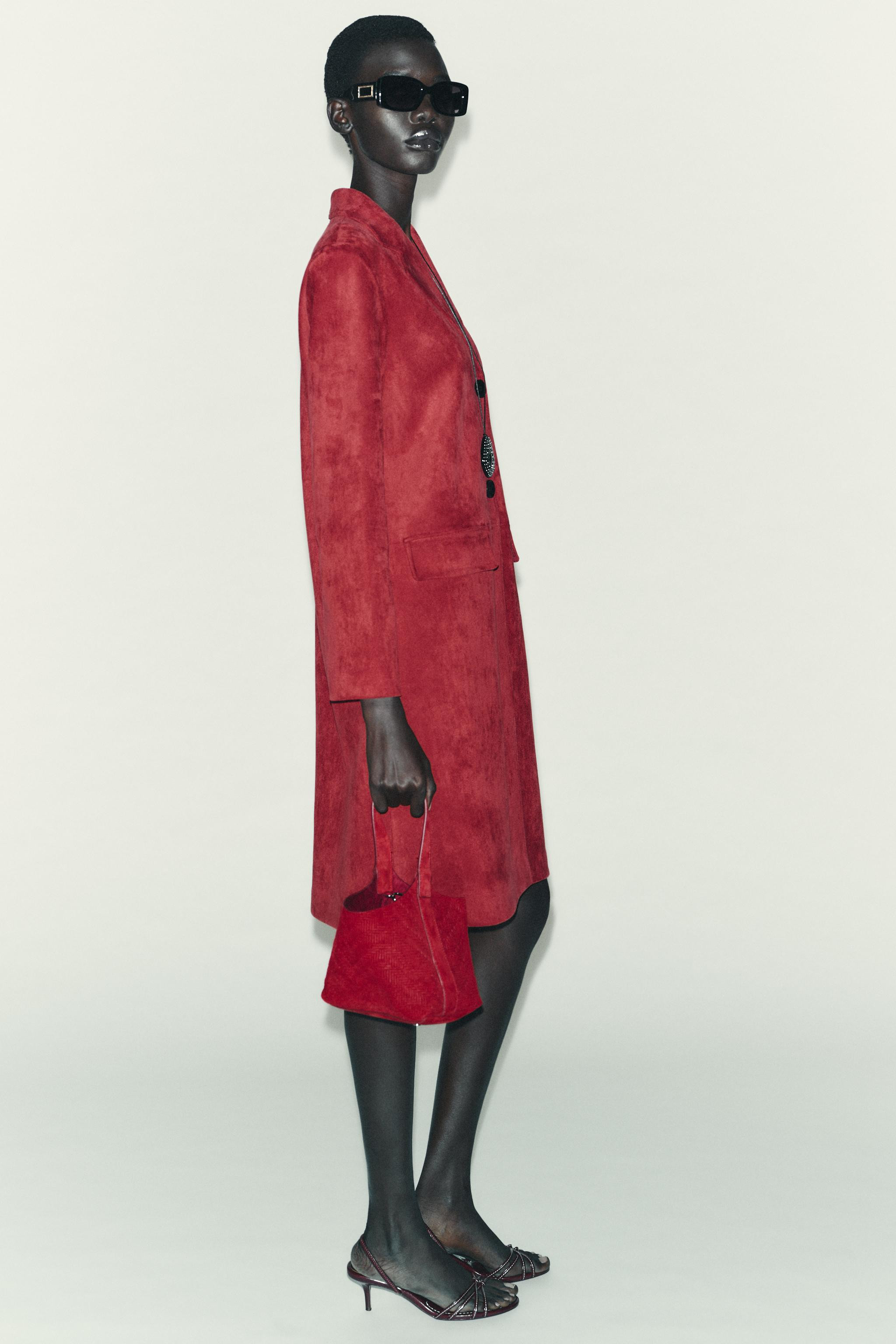 FAUX SUEDE TAILCOAT | Zara US