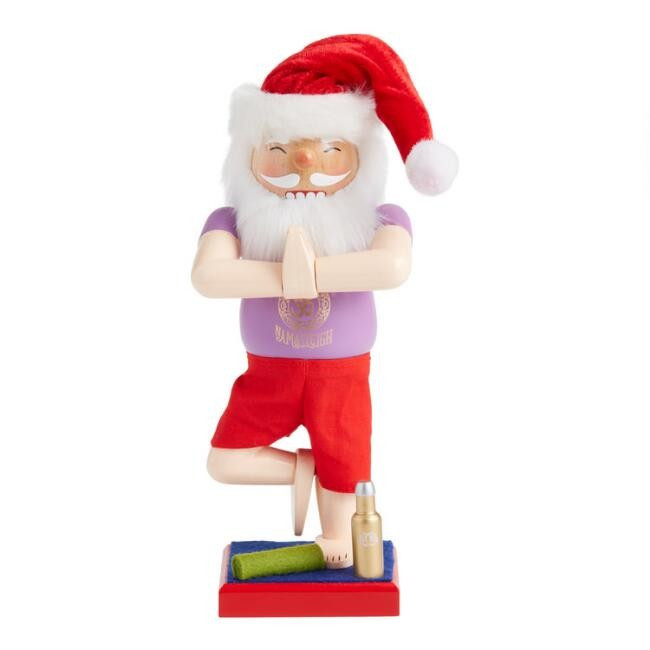 Yoga Santa Tree Pose Nutcracker | World Market