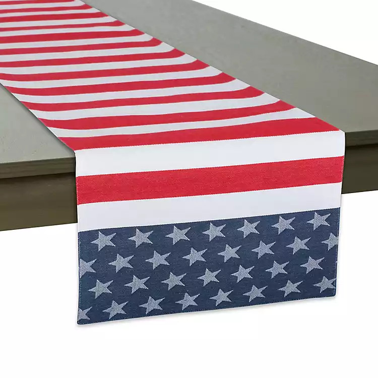 Stars and Stripes Jacquard Runner, 72 in. | Kirkland's Home