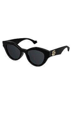 Gucci Generation Cat Eye in Shiny Black from Revolve.com | Revolve Clothing (Global)