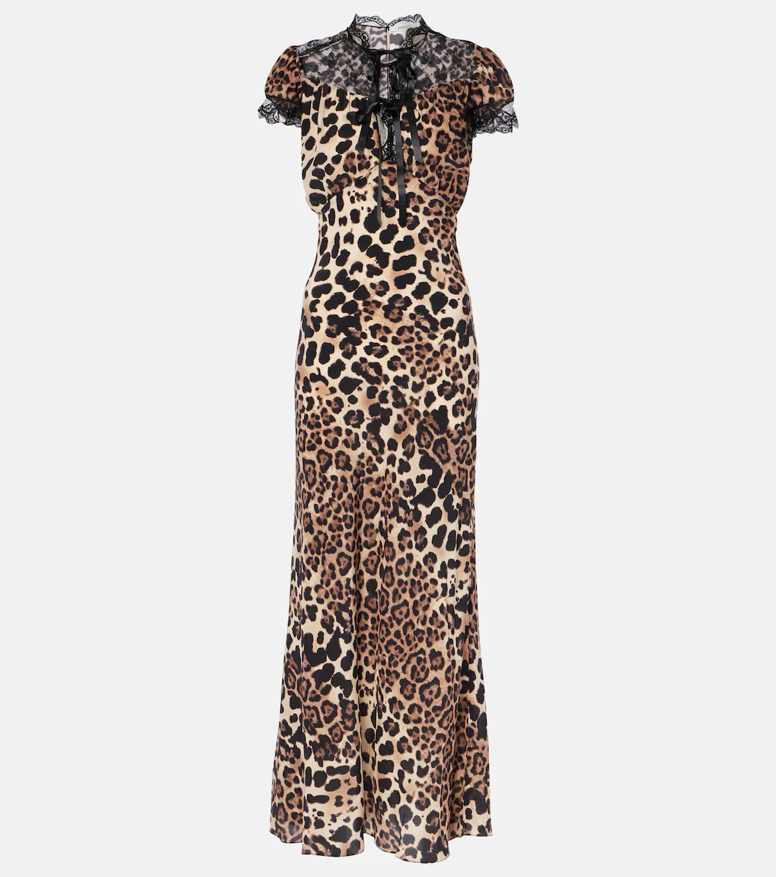 Leopard-print silk midi dress | Mytheresa (UK)