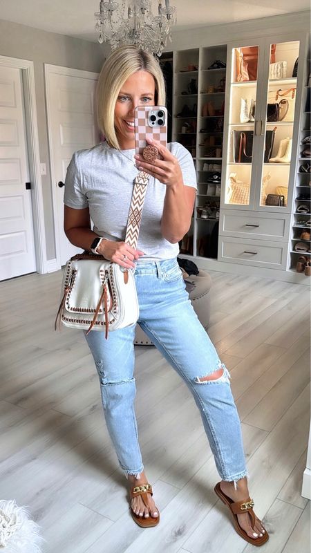 These relaxed fit mom jeans have been a top seller for weeks for good reason!!! I love the light wash for summer and they are so comfy!!! 
Top size medium
Jeans size 4 (roomy fit)
Sandals TTS

#LTKStyleTip #LTKFindsUnder50 #LTKFindsUnder100