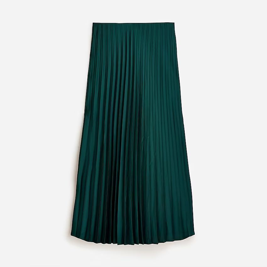 Pleated pull-on midi skirt | J.Crew US