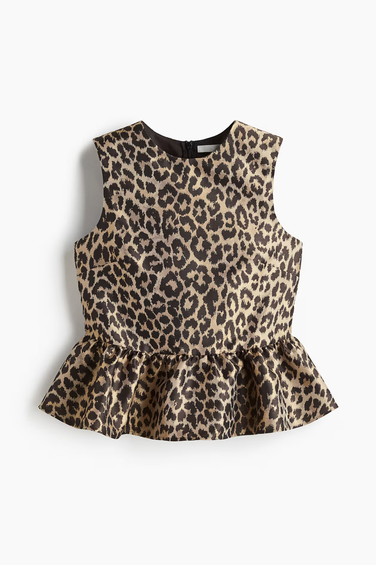 Jacquard-Weave Peplum Top | H&M (US + CA)