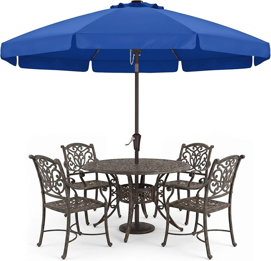 ABCCANOPY 10ft Scalloped Patio Umbrella, Outdoor Table Umbrella with Tilt and Crank, Fiberglass R... | Amazon (US)