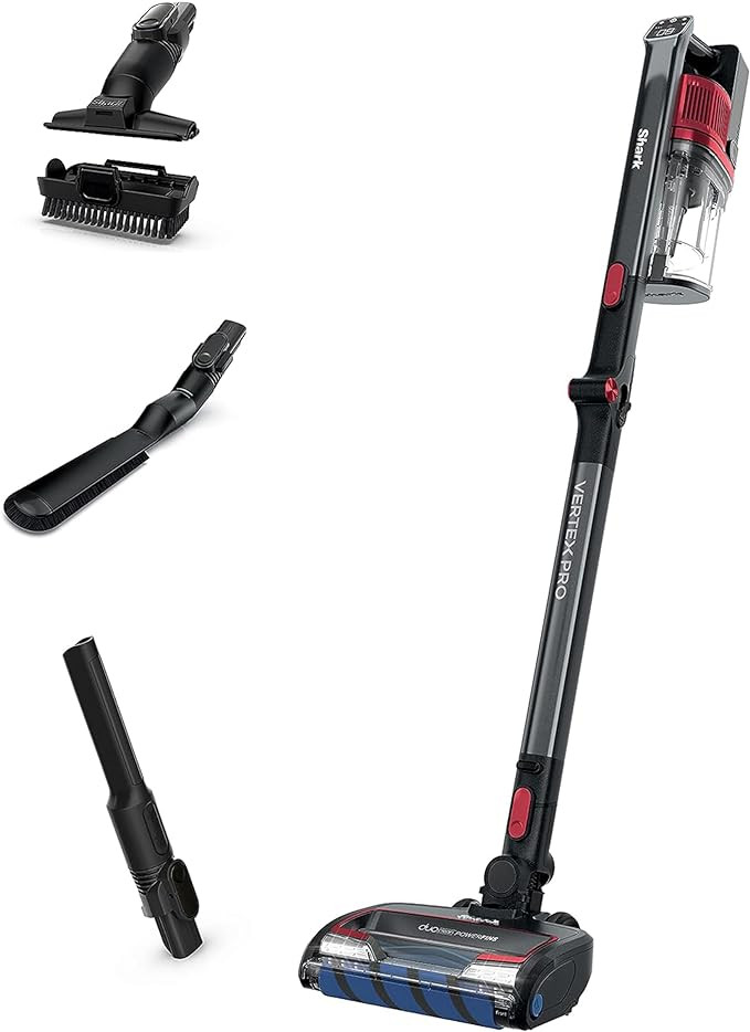 Shark IZ662H Cordless Vertex Pro Lightweight Cordless Stick Vacuum with DuoClean PowerFins, Red | Amazon (US)