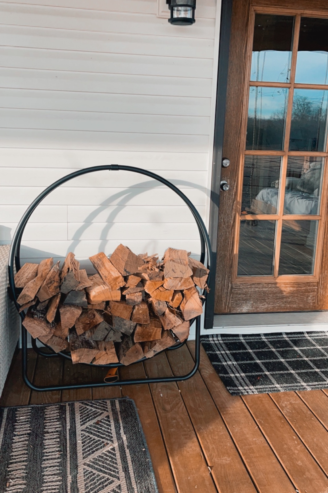 The best firewood stand! 

#LTKhome #LTKSeasonal