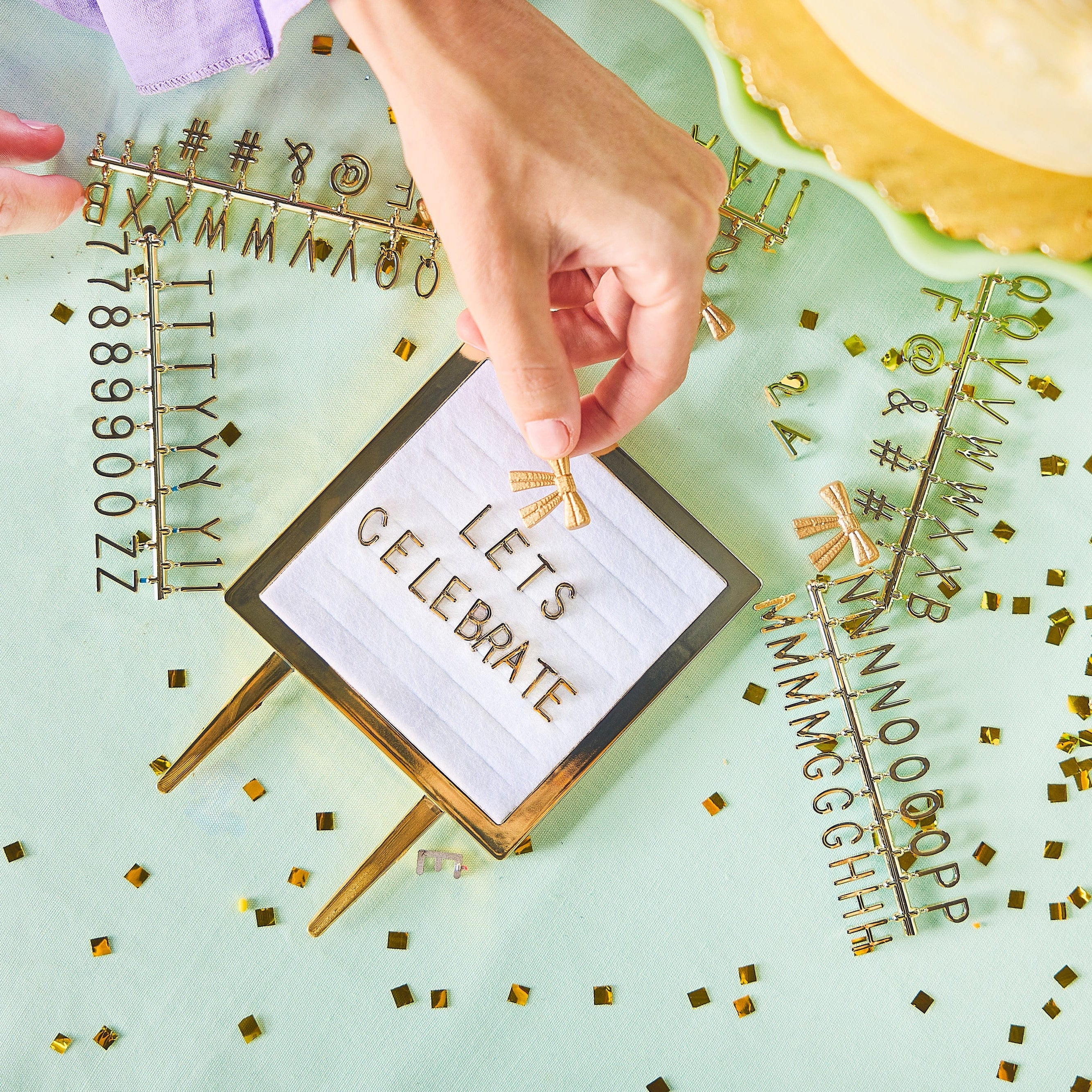 Lovely Little Letterboard Customizable Cake Topper (114 characters) | Packed Party