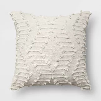 Chenille Diamond Patterned Square Throw Pillow - Threshold™ | Target