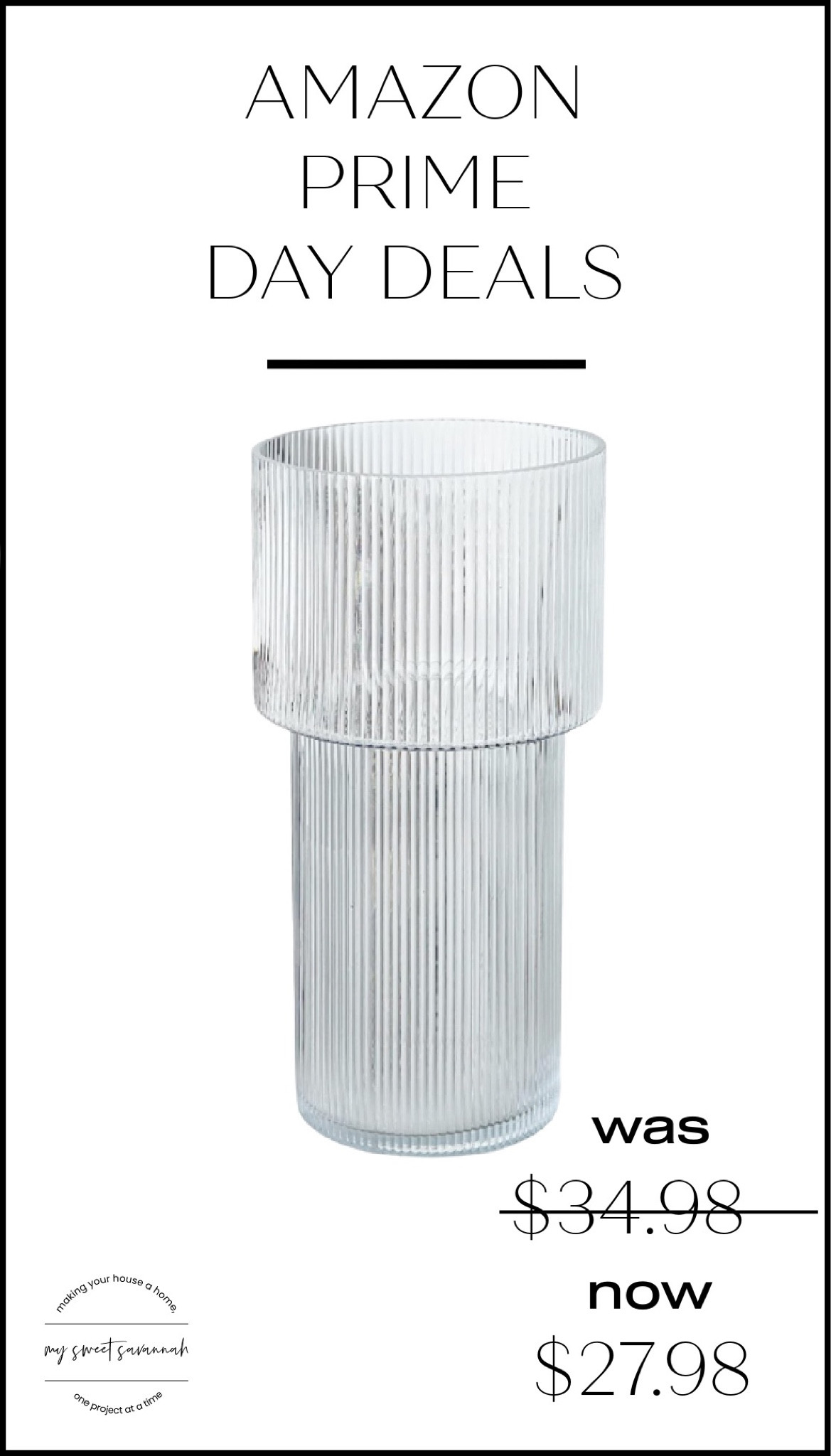 Beautiful glass fluted vase sale as part of amazon prime days! 

#LTKxPrimeDay #LTKsalealert #LTKhome