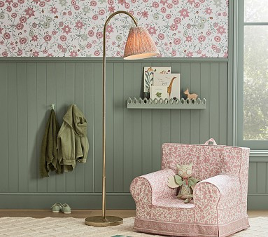 Julia Berolzheimer Ruched Linen Floor Lamp | Pottery Barn Kids