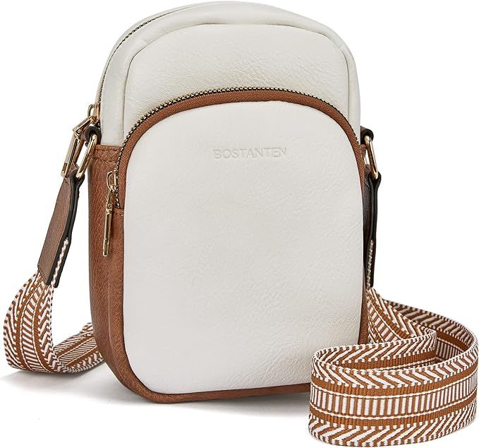 BOSTANTEN Small Crossbody Bags for Women Designer Zip Cell Phone Purse Shoulder Handbags Wallet w... | Amazon (US)
