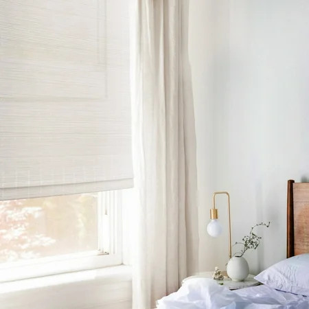 MOOD Custom Bamboo Shades | MODERN | Cordless Designer Natural Woven Wood Roman Shades for Windows | | Walmart (US)