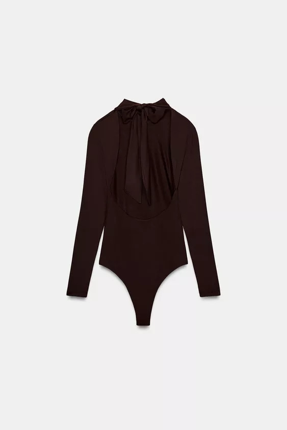 POLYAMIDE TIE BODYSUIT | Zara US