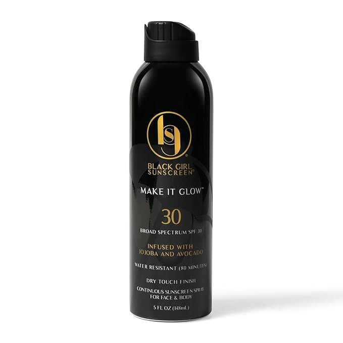 Black Girl Sunscreen Make it Glow Sunscreen Spray for Face & Body- SPF 30, Skin Protection for Tr... | Amazon (US)