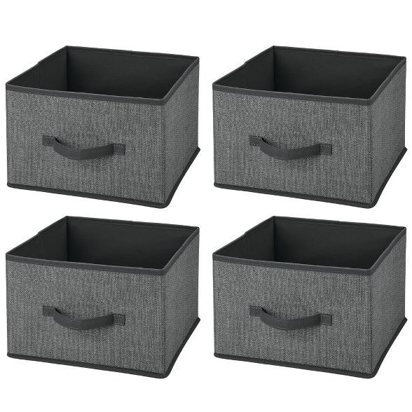 mDesign Soft Fabric Closet Storage Organizer Cube Bin, 4 Pack | Target