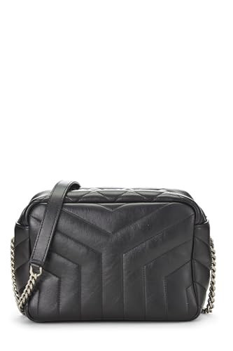 Yves Saint Laurent, Pre-Loved Black Calfskin Leather Lou Bowling Bag Small, Black | Amazon (US)
