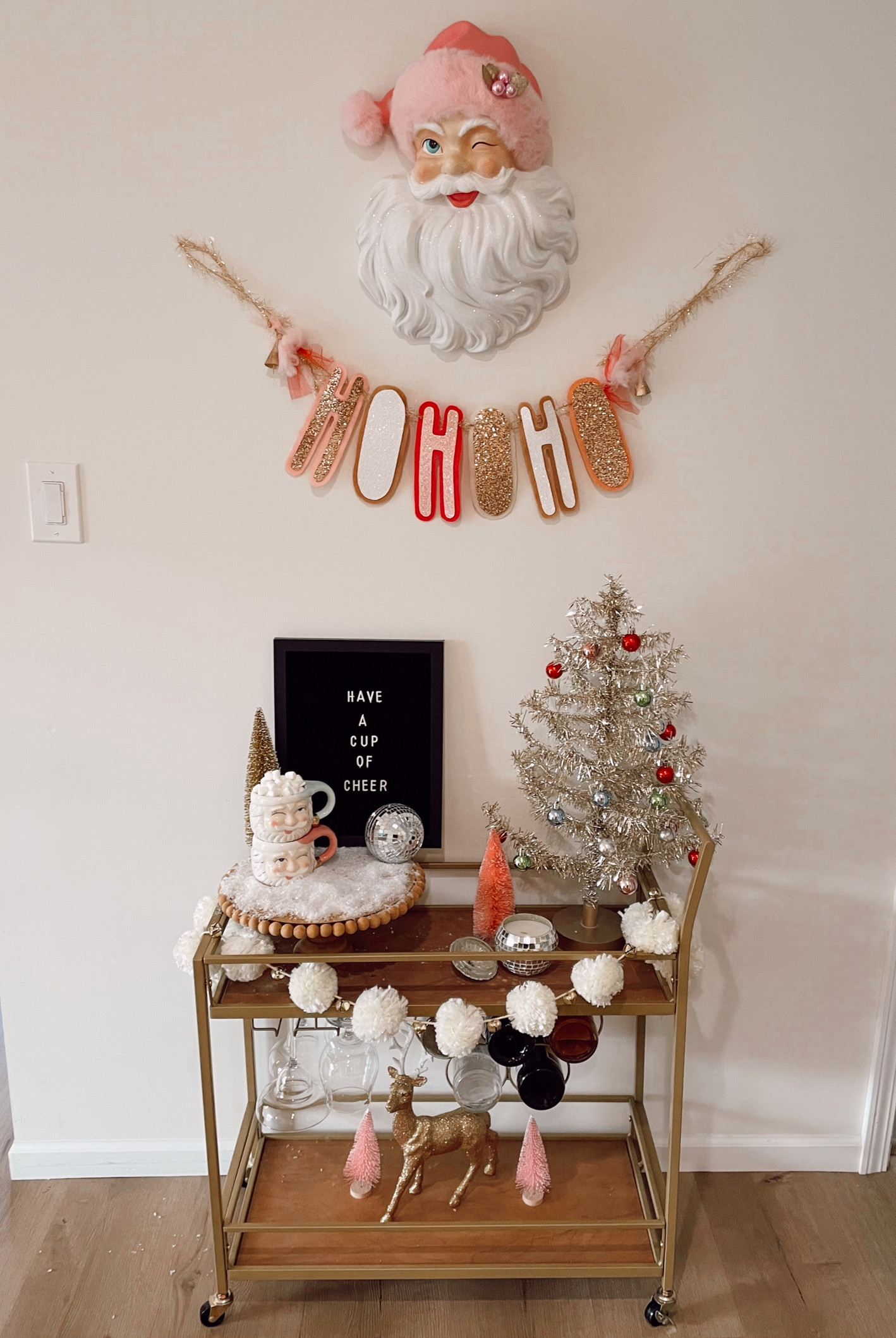 Boho Christmas bar cart ✨💗🪩🎅🏼


Table top tree, letterboard, coffee bar, Christmas tree, bottle brush trees, wall decor, seasonal decor, Pom Pom garland, tassel, bells, wine glasses, boho home decor, gold accents, disco ball candle, gifts for the host, guide guide for her, pink Santa Claus, farmhouse, Christmas mugs, mom hacks, kitchen essentials, sweater dress, knee high boots, stockings, whimsical, holiday decor, puffer vest, coat, winter coat, date night look, rattan, area rug

#LTKhome #LTKSeasonal #LTKHoliday