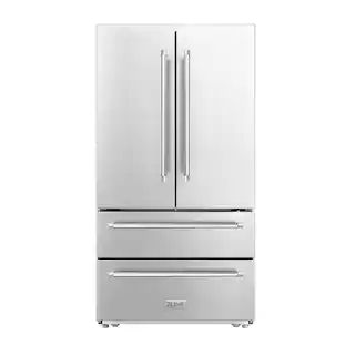 36" 22.5 cu. ft Freestanding French Door Refrigerator with Ice Maker in Fingerprint Resistant Sta... | The Home Depot